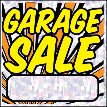 Hy-Ko Prism Garage Sale Sign 12" x 12", 5PK A22202